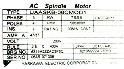 Yaskawa UAASKB-08CMOD1 label image