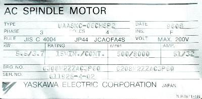 Yaskawa UAASKC-06CHSP2 label image
