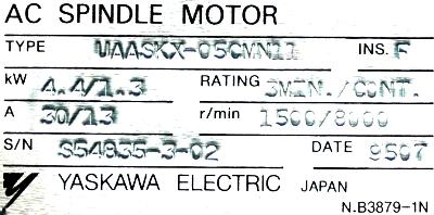 Yaskawa UAASKX-05CMN11 label image