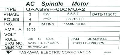 Yaskawa UAASWH-06CMUA2 label image
