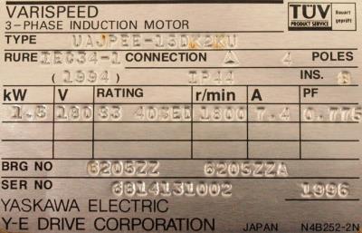 Yaskawa UAJPEE-15DK2KU label image