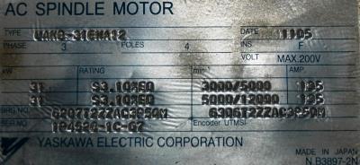 New Refurbished Exchange Repair  Yaskawa Motors-AC Spindle UAKB-31BHA12 Precision Zone