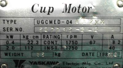 Yaskawa UGCMED-04AA2XX label image