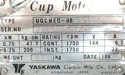Yaskawa UGCMED-08AA1SF label image