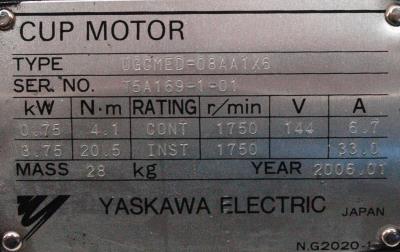 New Refurbished Exchange Repair  Yaskawa Motors-DC Servo UGCMED-08AA1X6 Precision Zone