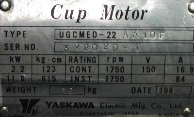Yaskawa UGCMED-22AA1OF label image