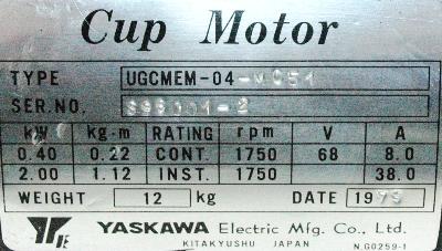 Yaskawa UGCMEM-04-MC51 label image