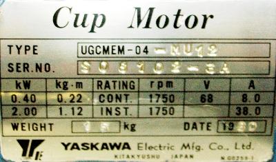 Yaskawa UGCMEM-04-MU12 label image