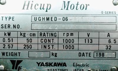 Yaskawa UGHMED-06-MC12 label image