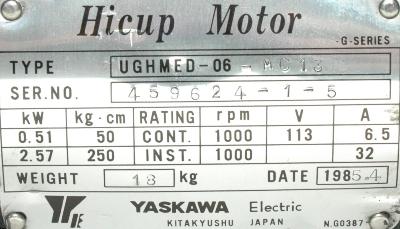 Yaskawa UGHMED-06-MC13 label image