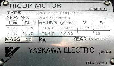 Yaskawa UGHMED-06GG1SF label image