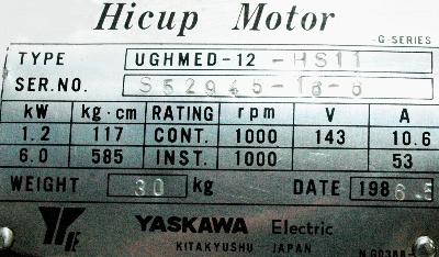 Yaskawa UGHMED-12-HS11 label image