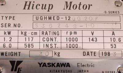 New Refurbished Exchange Repair  Yaskawa Motors-DC Servo UGHMED-12GG2OF Precision Zone