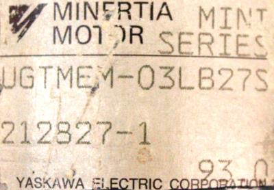 Yaskawa UGTMEM-03LB27S label image