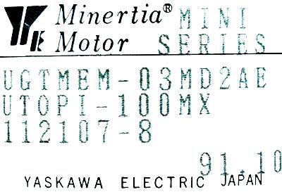 Yaskawa UGTMEM-03MD2AE label image