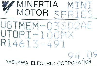 Yaskawa UGTMEM-03SD2AE label image