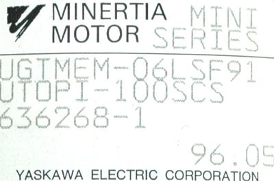 Yaskawa UGTMEM-06LSF91 label image