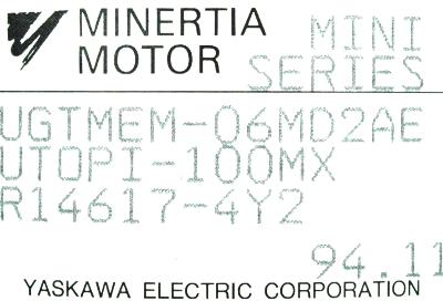 Yaskawa UGTMEM-06MD2AE label image