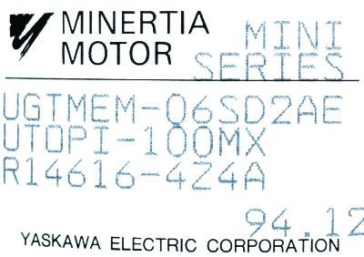 Yaskawa UGTMEM-06SD2AE label image