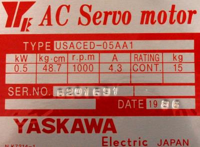 Yaskawa USACED-05AA1 label image