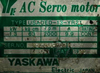 Yaskawa USADED-13-YR21 label image