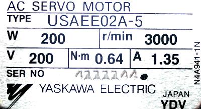 Yaskawa USAEE02A-5 label image