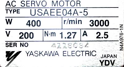 Yaskawa USAEE04A-5 label image