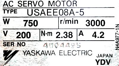 Yaskawa USAEE08A-5 label image