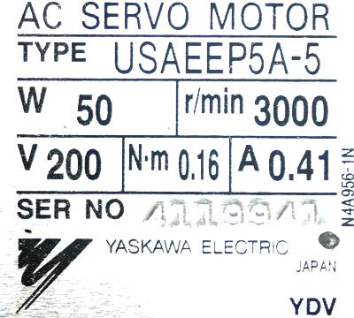 Yaskawa USAEEP5A-5 label image