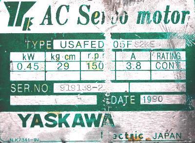Yaskawa USAFED-05FS2KE label image
