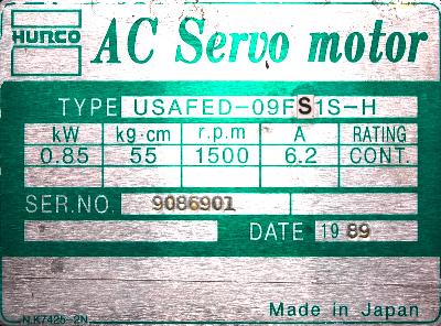 Yaskawa USAFED-09FS1S-H label image