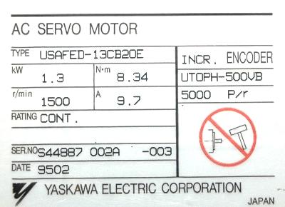 Yaskawa USAFED-13CB2OE label image