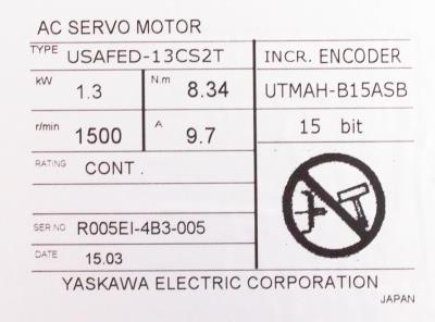 Yaskawa USAFED-13CS2T label image