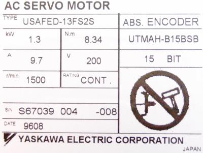 Yaskawa USAFED-13FS2S label image