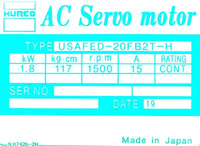 Yaskawa USAFED-20FB2T-H label image
