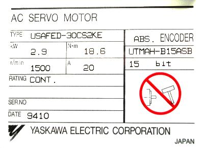 Yaskawa USAFED-30CS2KE label image