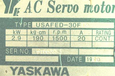 Yaskawa USAFED-30FB2 label image