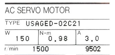 Yaskawa USAGED-02C21 label image
