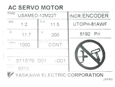 Yaskawa USAMED-12M22T label image