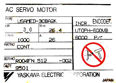Yaskawa USAMED-30BA2K label image