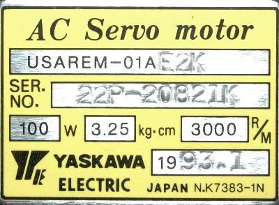 Yaskawa USAREM-01AE2K label image