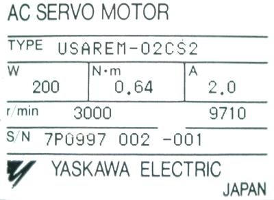 Yaskawa USAREM-02CS2 label image