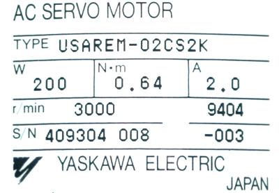 Yaskawa USAREM-02CS2K label image