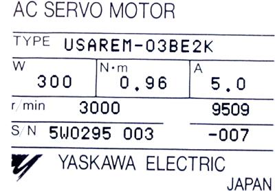 Yaskawa USAREM-03BE2K label image