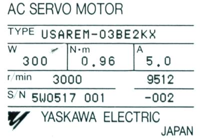 Yaskawa USAREM-03BE2KX label image