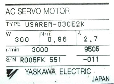 Yaskawa USAREM-03CE2K label image