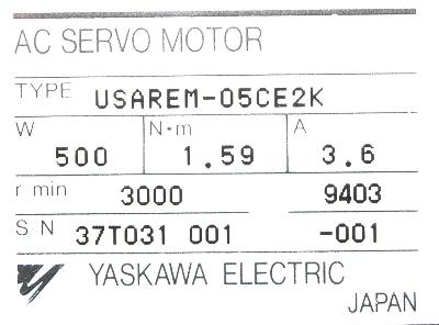 Yaskawa USAREM-05CE2K label image