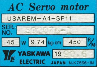 Yaskawa USAREM-A4-SF11 label image