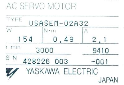 Yaskawa USASEM-02A32 label image