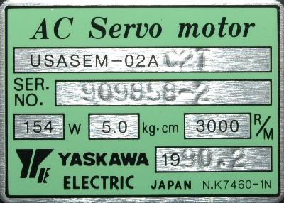 Yaskawa USASEM-02AC2T label image